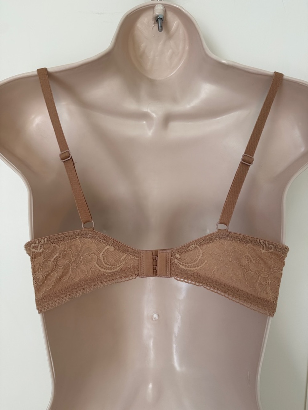 Natori Private Luxuries Dark Nude Underwire Lace Trim Bra 34B - Picture 4 of 7